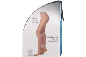 L'eggs Sheer Energy Medium Support Leg Control Top Sheer Panty Q Nude