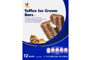 Ahold Toffee Ice Cream Bars - 12 CT