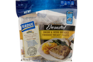 Perdue Encrusted Breaded Chicken Fillets Onion & Herb - 4 CT