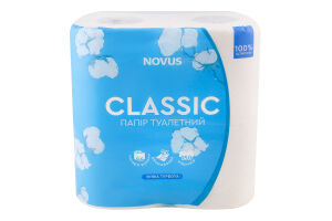 Папір туалетний 2-х шаровий Classic Novus 4шт