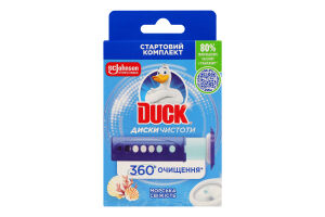 Очиститель унитаза гелевый в дозаторе Морская свежесть Диски чистоты Duck 36мл