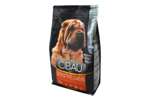 Корм д/собак з чутливим травленням Сібау Сенсітів Едалт Медіум енд Максі з ягням сухий 2,5кг Фарміна