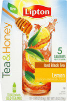 Lipton Tea & Honey Lemon Iced Black Tea To-Go Packets