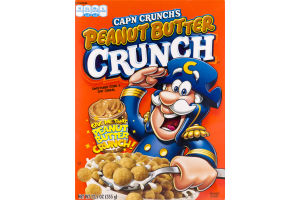 Cap'n Crunch's Peanut Butter Crunch Sweetened Corn & Oat Cereal