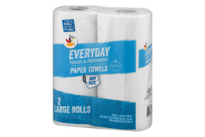 Ahold Everyday Paper Towels Any Size - 2 CT