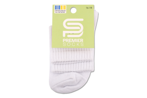 Шкарпетки дит Premier socks ажур серед білі р16-18