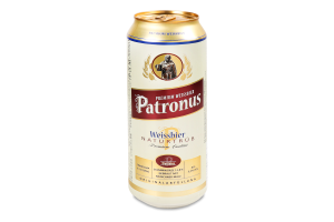 Пиво Patronus Weissbier Hell світле 5,2% з/б