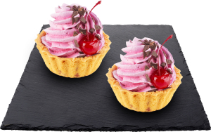 Тістечко Кошик з білковим смородиновим кремом