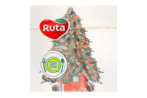 Серветки паперові Golden Line Привітання 2шари 33*33см 20шт Ruta