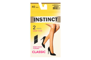 Получулки женские Instinct Classic 40den 23-25 nero 2пары
