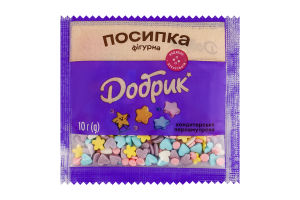 Посипка кондитерська фігурна перламутрова Добрик м/у 10г