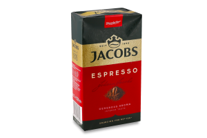 Кава натуральна смажена мелена Espresso Jacobs м/у 230г