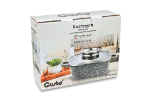 Каструля Ceramic Snow 3,5л квадратна Gusto