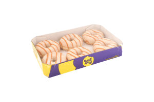 Пончик быстрозамороженный с карамельной начинкой White donut Mantinga 70г