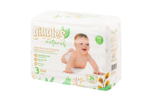 Підгузки Нейча міді 3 4-9кг 34шт Гіглс
