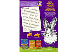 Annie's Homegrown Organic Baked Snack Crackers Cheddar Bunnies