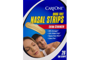 CareOne Drug Free Nasal Strips Extra Strength Tan - 26 CT