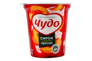 Творожок 5% взбитый с наполнителем фруктовым Персик Чудо ст 170г