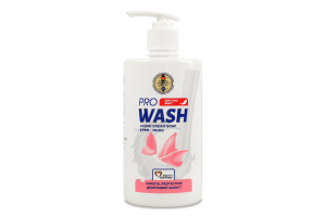 Крем-мило рідке Молоко та мед 470г з дозатором Pro Wash