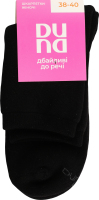 Шкарпетки жіночі чорні махра класичні р.23-25 Duna