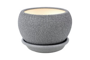 Горщик д/квітів Куля шовк 0,4л металік 8,5см Оріана