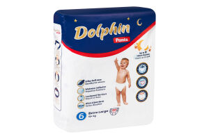 Підгузки-трусики екстра лардж 6 15+кг 20шт Долфін