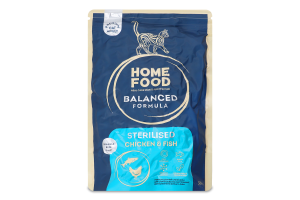 Корм д/стериліз. котів Home Food 300 г курка риба
