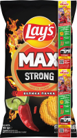 Чипсы картофельные со вкусом чили и лайма Strong Max Lay's м/у 140г
