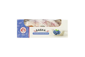 Булочка "Бабка" з вершково-чорничним смаком упакована