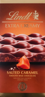 Шоколад молочний з карамеллю та морською сіллю Extra creamy Lindt к/у 80г