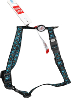 Шлея д/собак Луска з QR адресником анатомічна H-образна нейлон пластиковий фастекс р.S 15мм A30-45см B36-45см WauDog