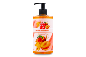Мило рідке Персик-карамболь Fine Life 500г