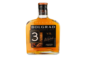Бренди 0.25л 40% виноградный выдержанный 3 года VS Bolgrad бут