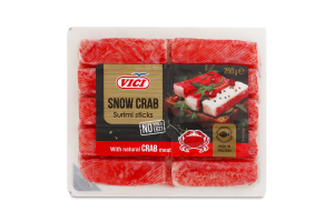 Палочки крабовые с мясом натурального краба Snow crab Vici охл в/у 250г