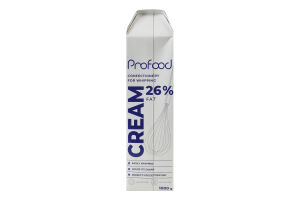 Крем кондитерський 26% ультрапастеризований для збивання ProFood т/п 1кг