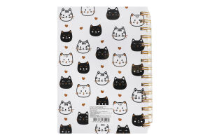 Блокнот в клетку твердая обложка на спирали №1464847 Коты Greenwich Products Co. Limited 1шт