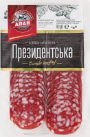 Колбаса нарезка Президентская Алан с/в в/с в/у 0.08кг