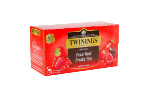 Чай чорний 4 червоні фрукти Twinings к/у 25x2г