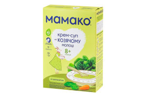 Крем-суп молочный сухой для детей от 8мес быстрорастворимый на козьем молоке со шпинатом Мамако к/у 150г