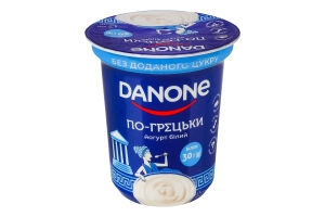 Йогурт 4% без добавленного сахара Белый По-гречески Danone ст 350г