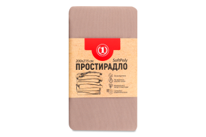 Простирадло шоколадне 200х215см №1475462 ТМ "1" 1шт