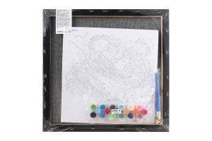 Набір д/розпису по номерах Тварини на чорному фоні 40*40см Стратег