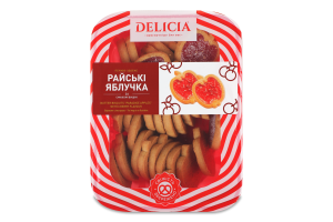 Печенье сдобное со вкусом вишни Райские яблочки Delicia лоток 350г