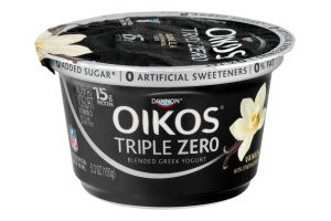 Dannon Oikos Triple Zero Blended Greek Nonfat Yogurt Vanilla
