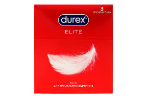 Презервативи латексні з силіконовою змазкою Elite Durex 3шт