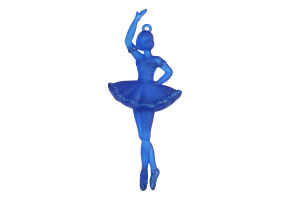 Підвіска новорічна Балерина синя 14,5*6см КМ