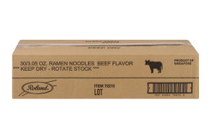 Roland Ramen Noodles Beef - 30 CT