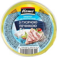 Паштет с гусиной печенью деликатесный стерилизованный Hame ст 75г