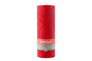 Свеча красная 19х6.8см №103668850341 Bolsius 1шт