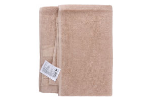 Рушник бежевий махровий велюр 50*90см 500г/м2 GM Textile